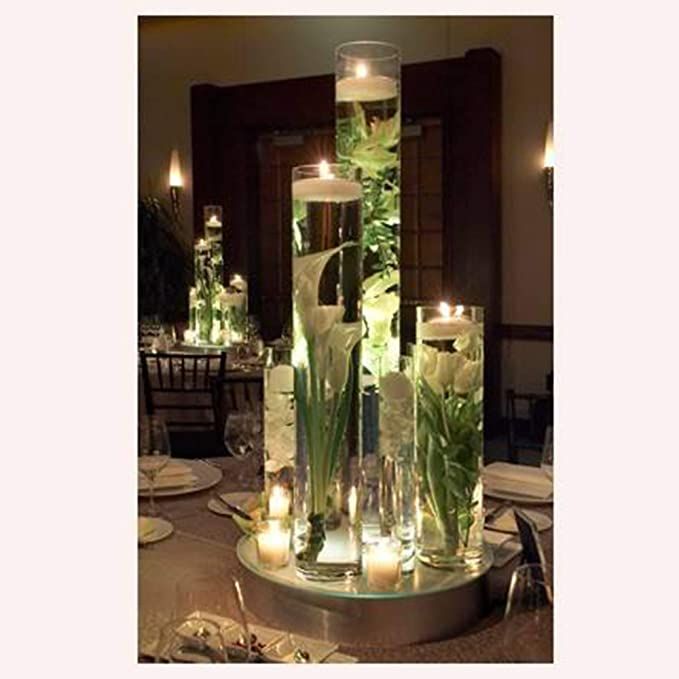 WGV Cylinder Vase Bulk, Diameter 5", Height 24", Clear Glass Floral Planter Container, Tall Cente... | Amazon (US)