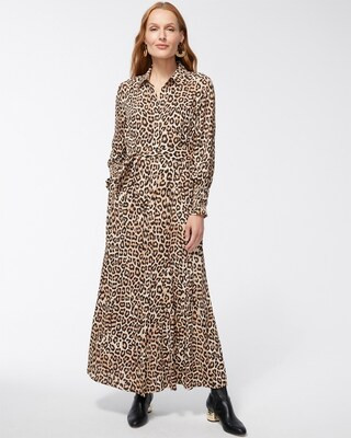 Crepe Animal Print Shirt Dress | Chico's