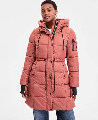 Women's Hooded Puffer Utility Coat | Macy's