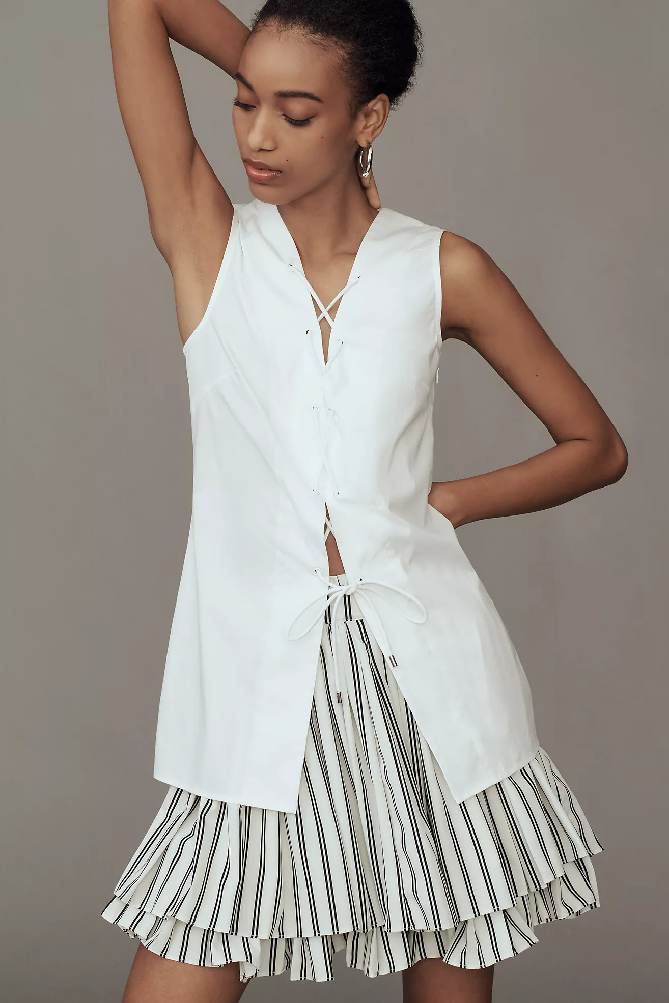 Simon Miller Lacey Poplin Tie Top | Anthropologie (US)