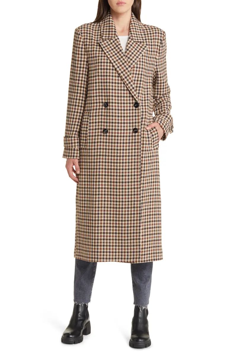 Prince Plaid Double Breasted Coat | Nordstrom