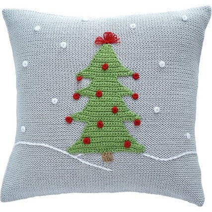 Snowy Christmas Tree Pillow | Maisonette