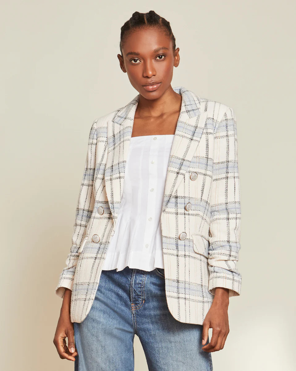 Beacon Oversized Plaid Dickey Jacket | Veronica Beard