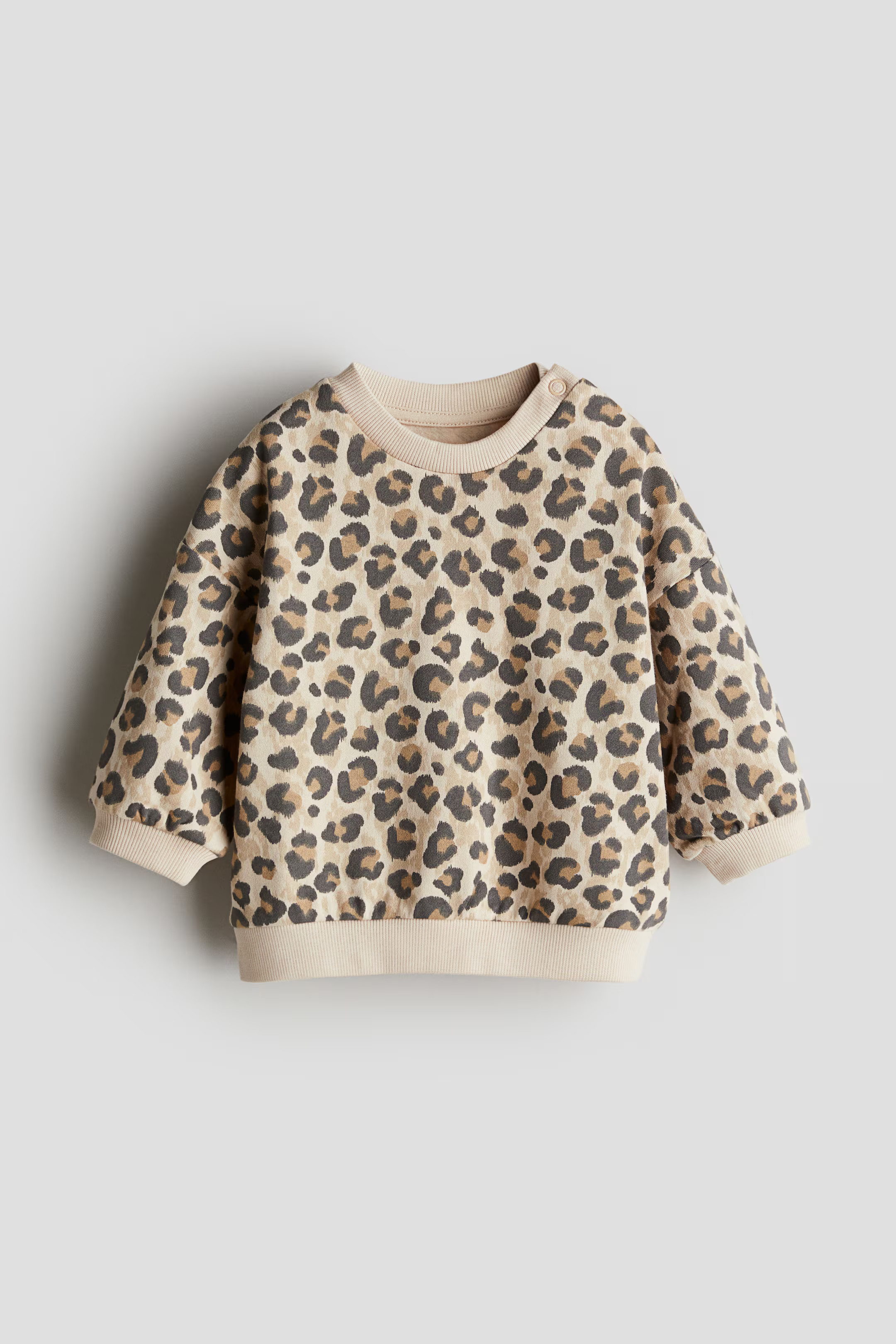 Printed Sweatshirt - Light beige/leopard print - Kids | H&M US | H&M (US + CA)