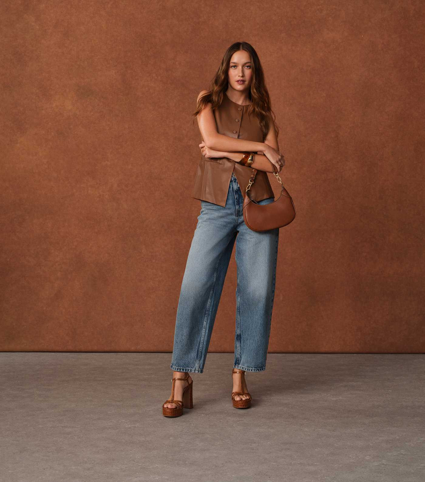 Blue Ankle Grazer Barrel Leg Jeans | New Look | New Look (UK)