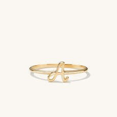Cursive Letter Ring | Mejuri (Global)