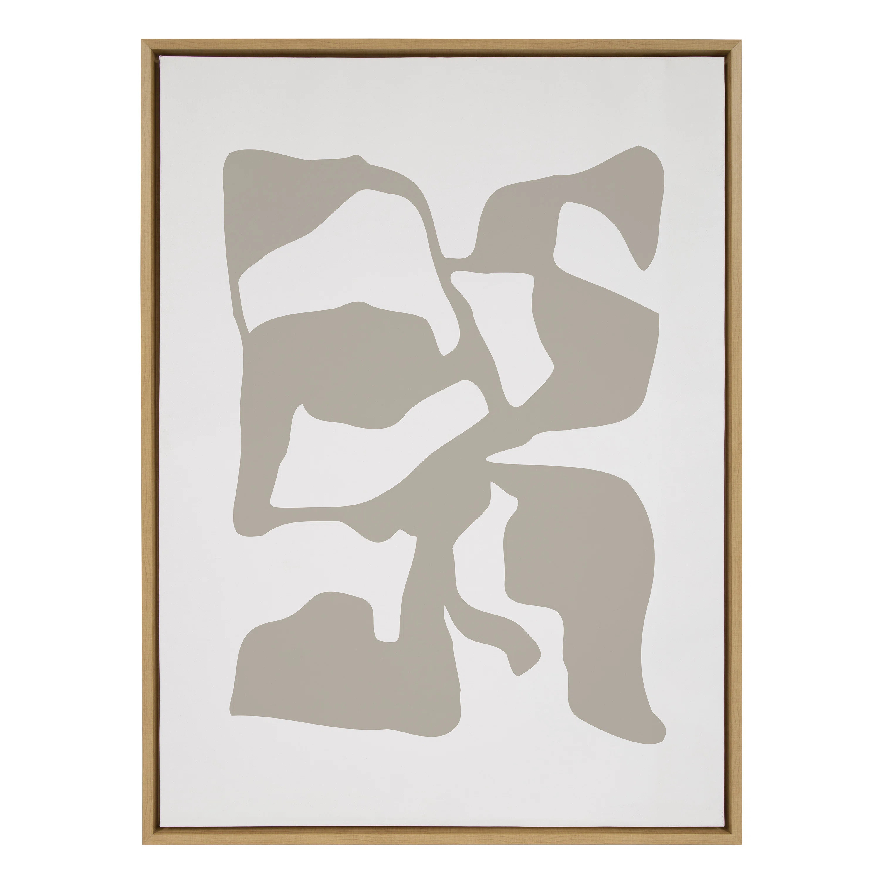 Ivy Bronx Red Barrel Studio® Sylvie Distorted Shapes Of Tan And White Framed Canvas By The Creat... | Wayfair North America