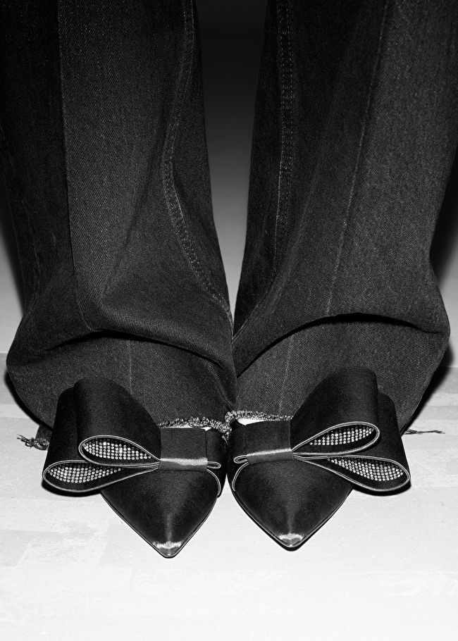 Bow-Embellished Satin Pumps | & Other Stories UK