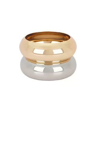 Epifene Chunky Bangles Set Of 2 in Mixed Metal from Revolve.com | Revolve Clothing (Global)