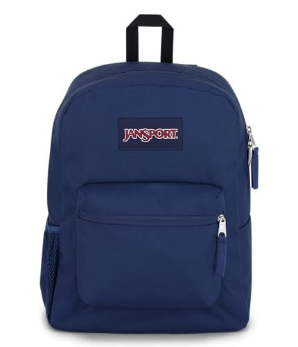 JanSport Cross Town Backpack 17" x 12.5" x 6" - Simple Bag for Everyone with 1 Main Compartment, Front Utility Pocket - Premium Class Accessories - Navy | Amazon (US)