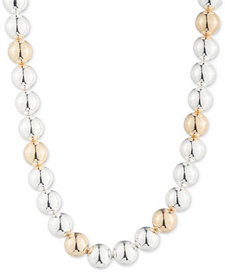 Two-Tone Bead Collar Necklace, 16" | Macys (US)