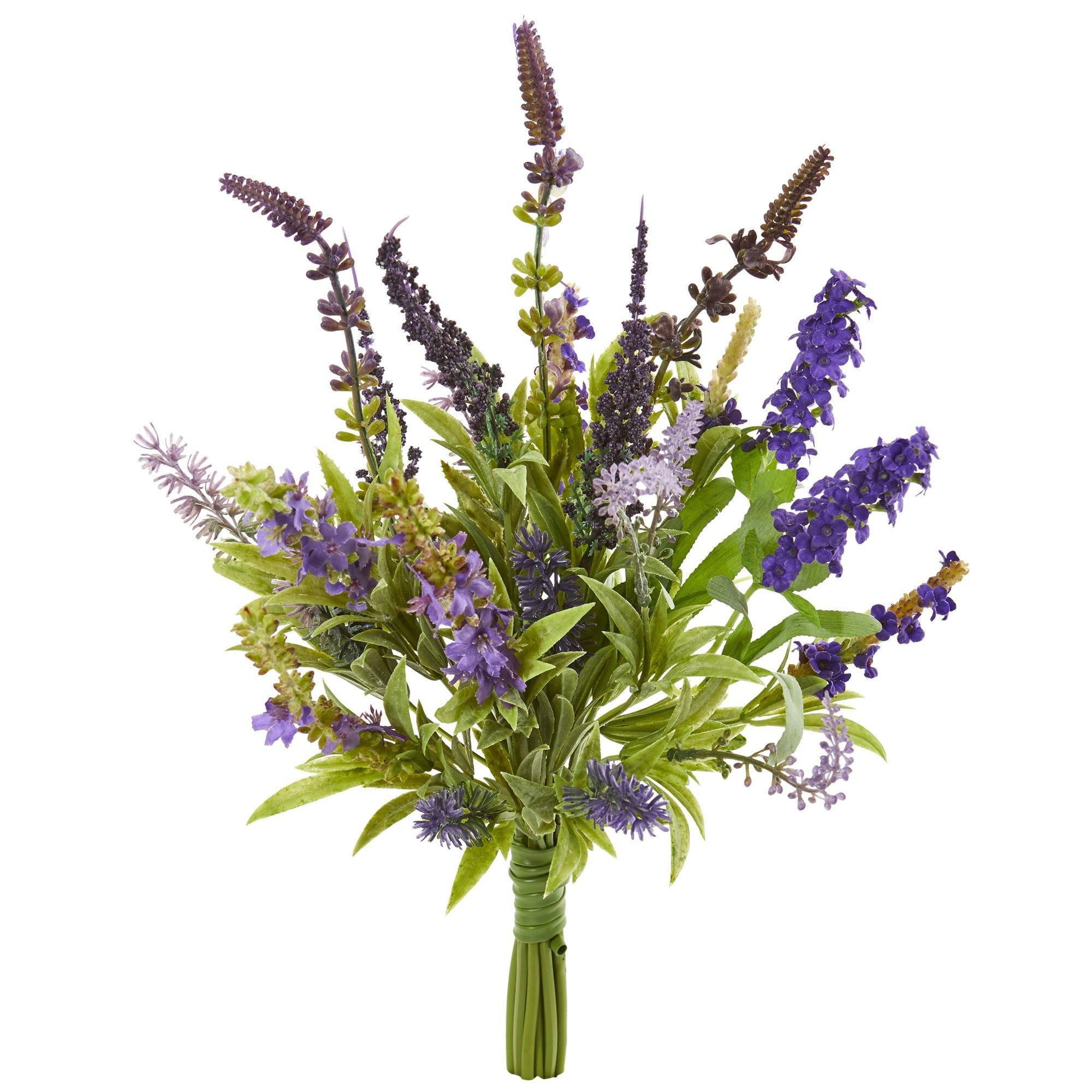 15” Lavander Artificial Flower Bouquet (Set of 3) 2290-S3 Nearly Natural | Nearly Natural