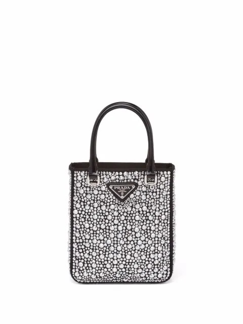 mini crystal-embellished shopper tote bag | Farfetch (UK)