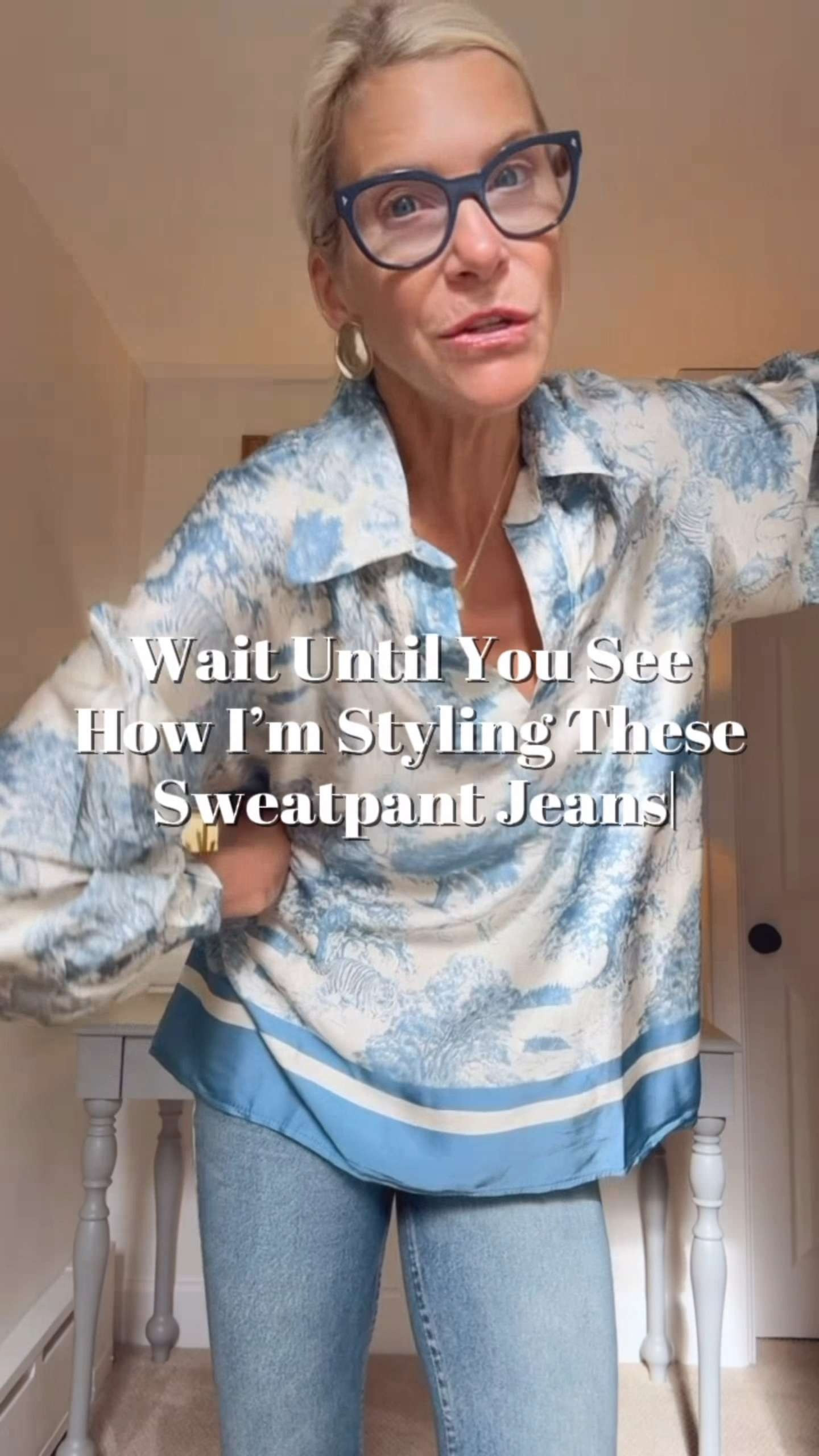 I know it sounds impossible, but these honestly look like real denim while feeling as comfortable as your favorite sweats. I’m packing them for New York because they work for dinner, sightseeing, travel days, and even a girls’ night out without sacrificing comfort.

At this stage of life, if I can look put together and be comfortable at the same time, that’s a win. These have become one of those pieces I keep reaching for over and over again. 

 #LTKdayinmylife #LTKgrwm #LTKootd