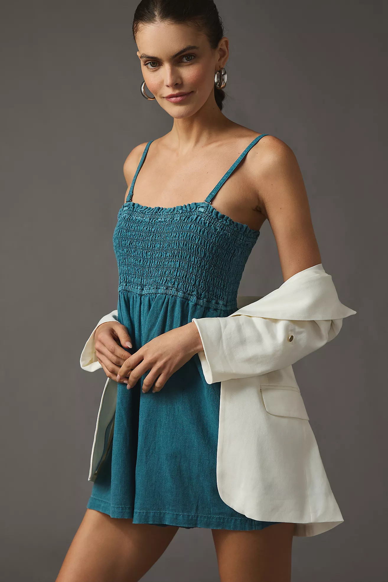 Pilcro Smocked Romper | Anthropologie (US)