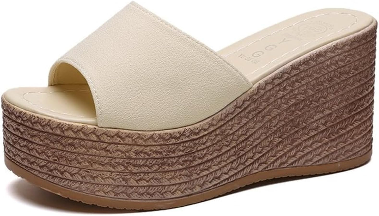 Women's Wedge Slide Sandals - Classic Espadrille Platform, Comfy Faux Suede Mules | Amazon (US)