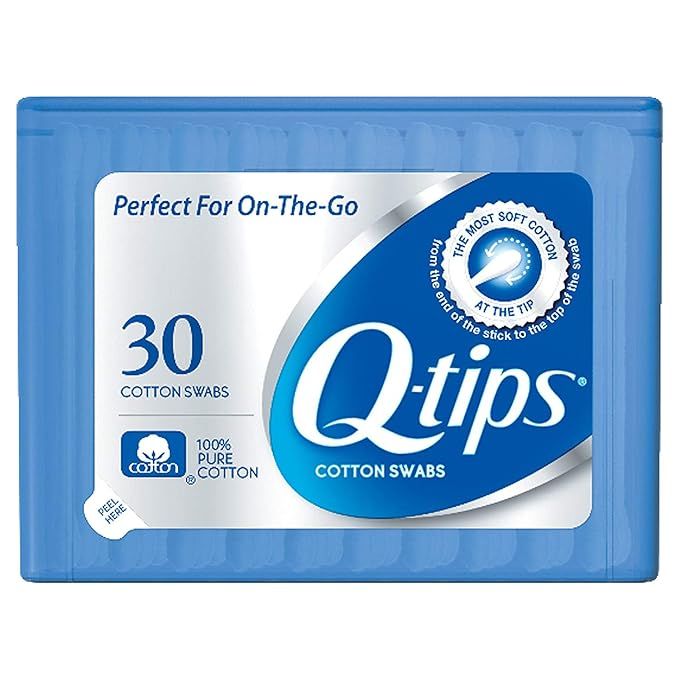 Q-tips Swabs Travel Pack,30 Count, Pack of 2 | Amazon (US)