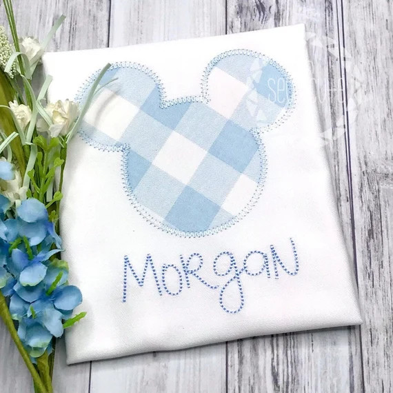 Disney Mickey Mouse Monogram Shirt / Mickey Mouse Appliqué / | Etsy | Etsy (US)