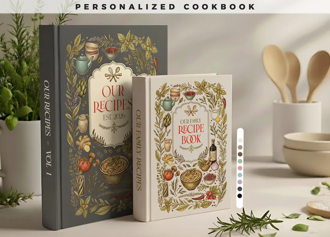 Customizable Recipe Book. 140 Recipes! A Personalized Recipe Journal, Gift for Mom, Birthday Gift... | Etsy (US)