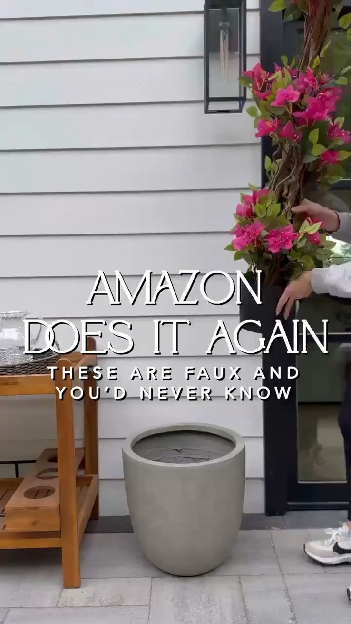 Love this faux bougainvillea tree and stems! They're so beautiful and realistic, and the perfect pop for color for spring and summer that will last all season! I have the 18" planter and just 1 order of 4 stems here (linked similar vases).

#LTKHome #LTKvlog #LTKSeasonal