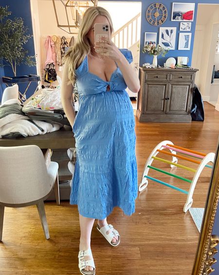 The perfect summer dress! Would be great as a wedding guest or for a summer party. It comes in a few colors and fits true to size. 
- blue midi dress - flutter sleeve midi dress - summer dresses - sundresses 

#LTKstyletip #LTKbump #LTKfindsunder50