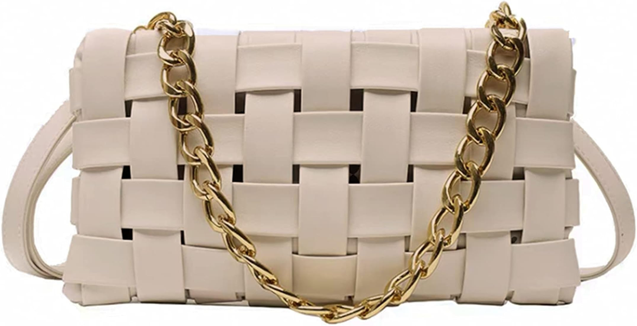 HAOOT Women’s Braided Shoulder Bag Purses and Handbags Crossbody Flapper Braided Satchel Clutch Even | Amazon (US)