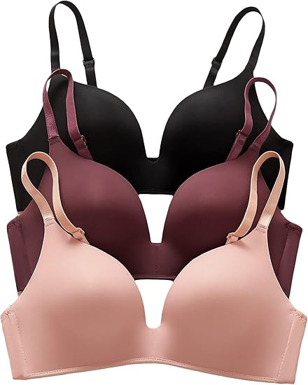 Verdusa Women's 3 Pack Seamless Wireless Bra Sets Invisible Bralette | Amazon (US)