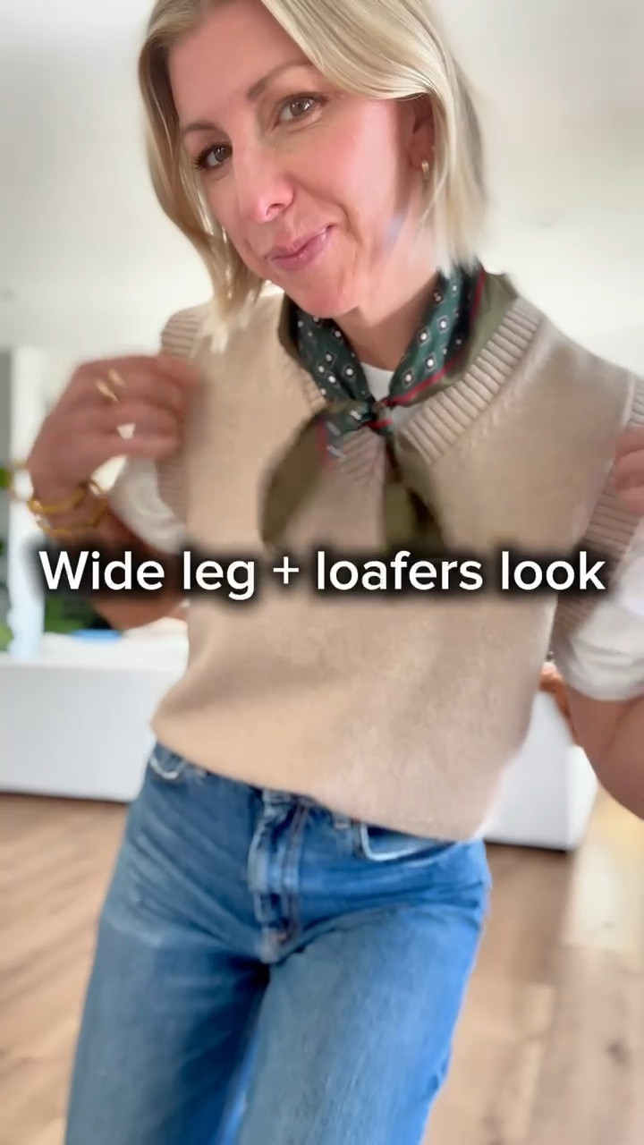 You can never go wrong with a wide leg jean and loafers! 

#LTKSeasonal #LTKStyleTip #LTKOver40