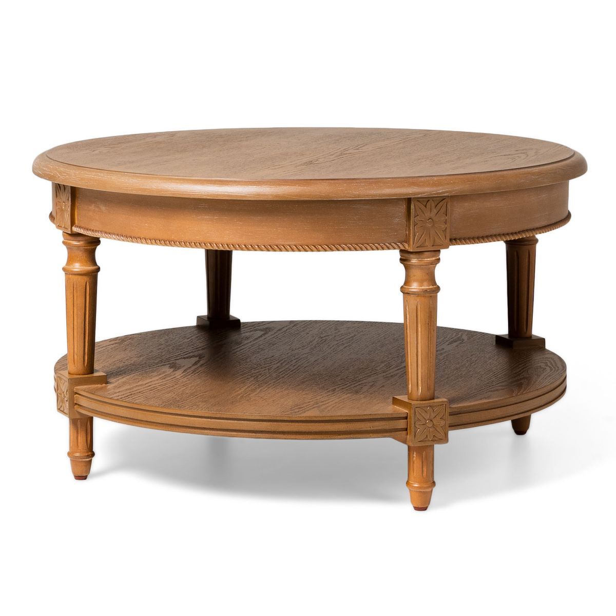Maven Lane Pullman Traditional Round Wooden Coffee Table | Target
