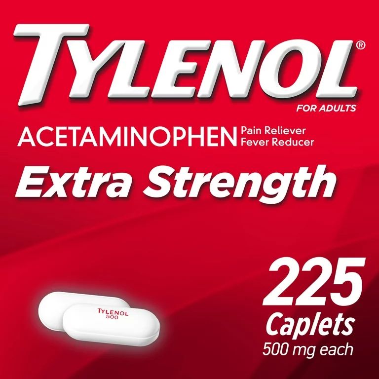 Tylenol Extra Strength Caplets with 500 mg Acetaminophen, 225 Ct | Walmart (US)