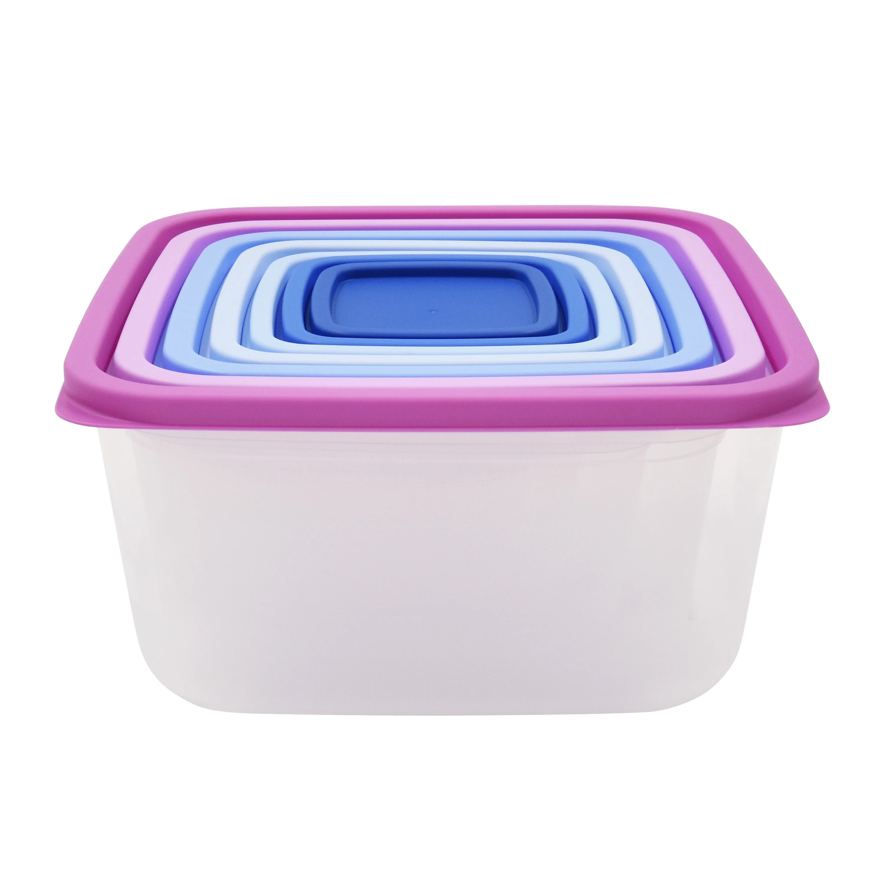Mainstays Plastic Ombre Food Storage Set, Purple, 14 Count | Walmart (US)