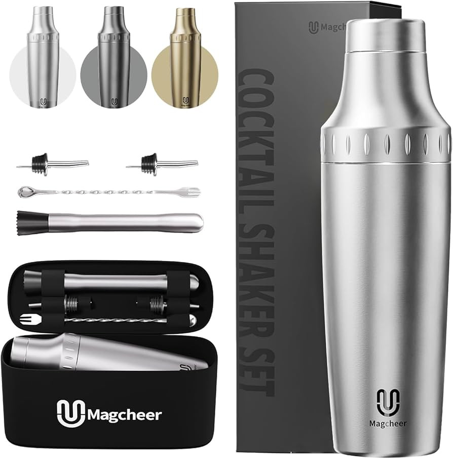 Hybrid Cocktail Shaker Set | Vacuum Insulated Stainless Steel Martini Shaker with Strainer & Jigg... | Amazon (US)