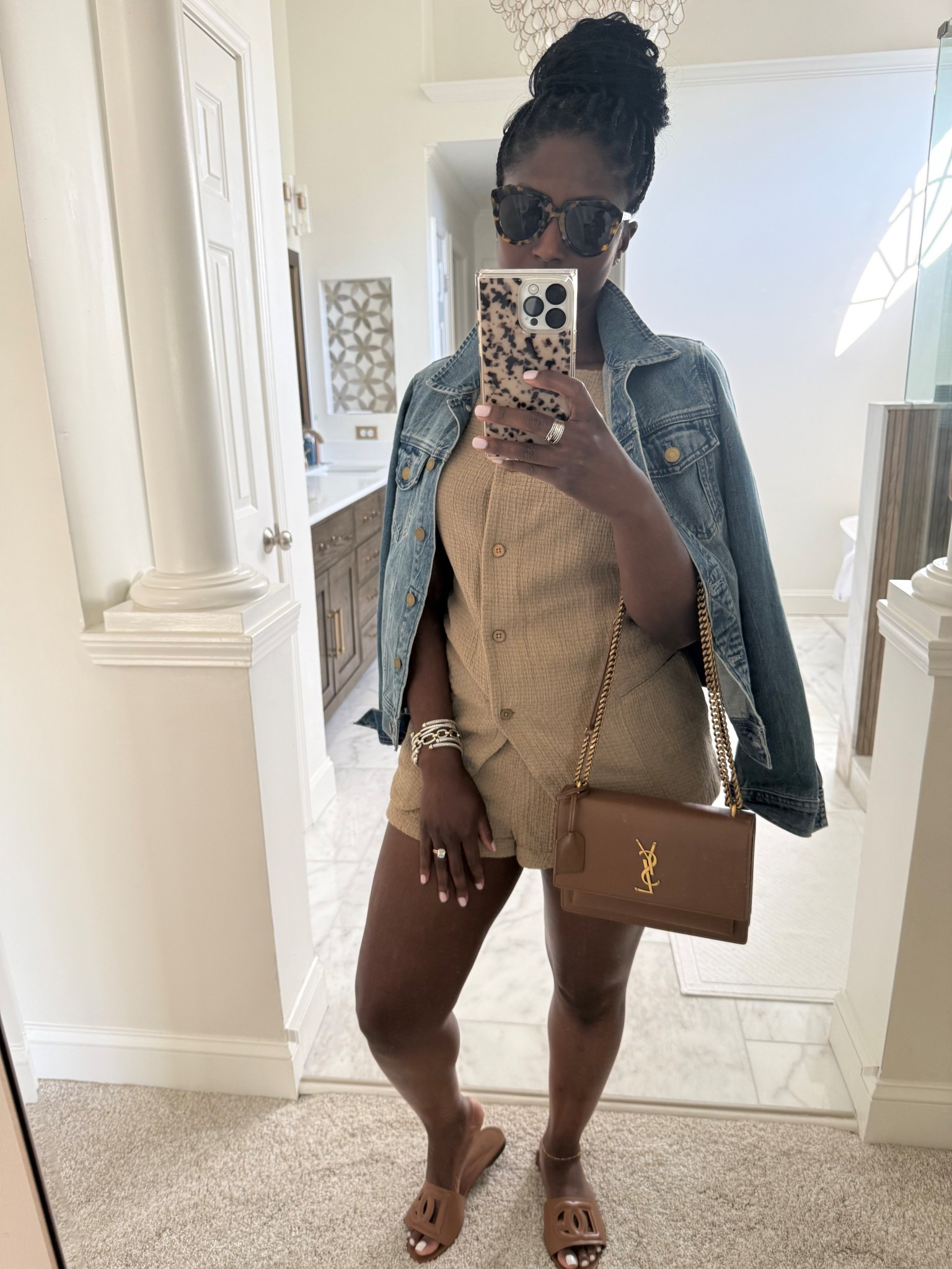 The most versatile set under $100 and quality. Can be worn separately as well. Soft and comfortable but chic too. Comes in a few colors at different retailers, I linked them all! I took it in a medium but might have been able to do a small. 