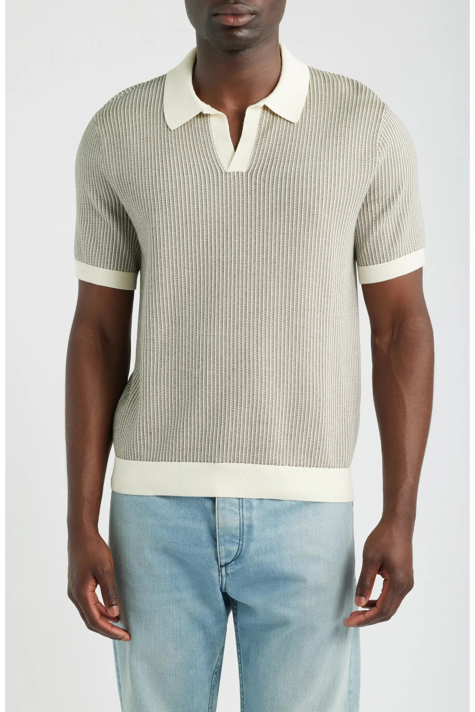 Johnny Collar Tuck Stitch Polo (Men) | Nordstrom | Nordstrom