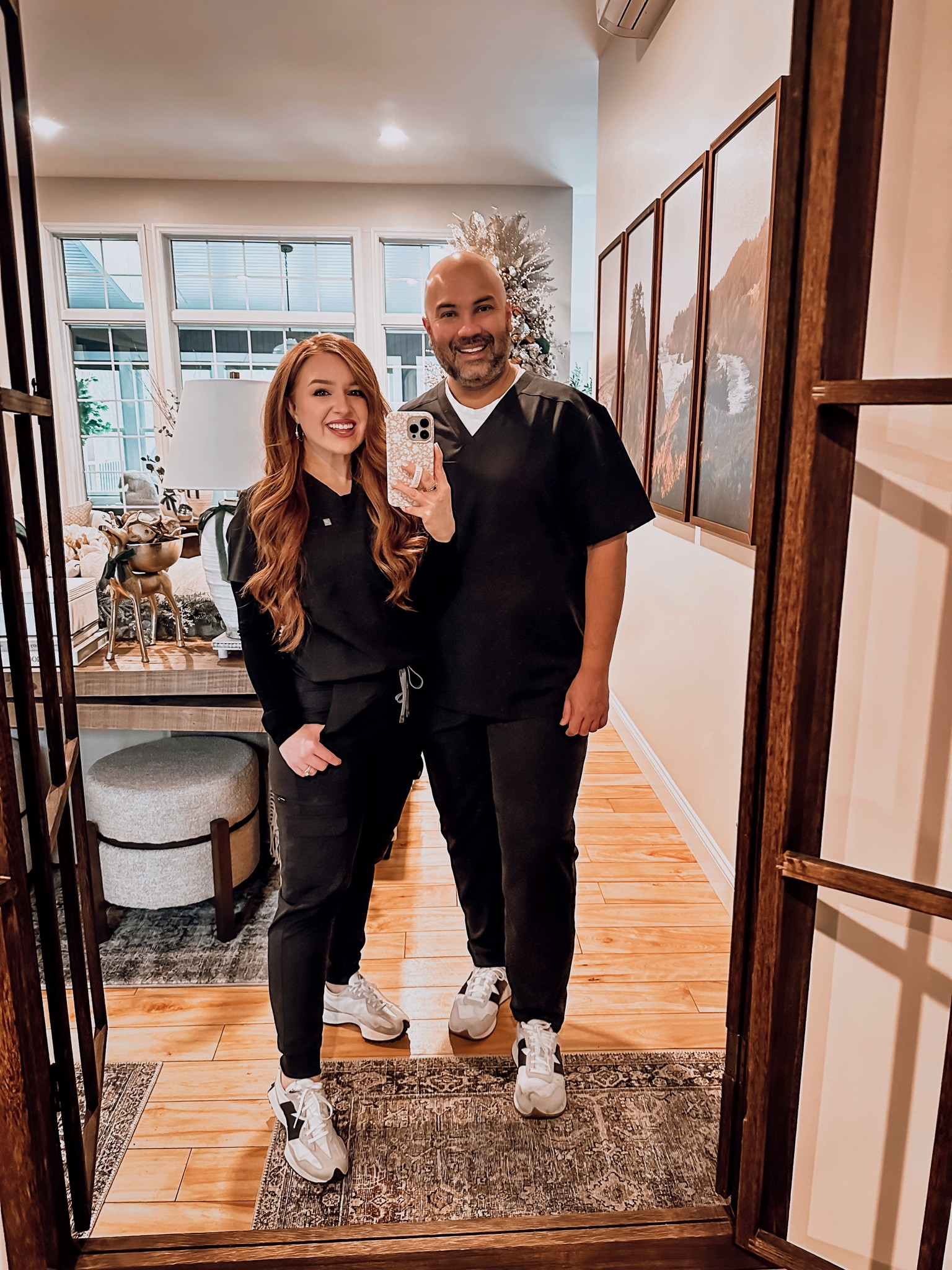 Matching fabletics scrub sets his and hers ! I’m wearing a small top and small petite bottoms and Dan is wearing xxl 

#LTKFindsUnder50 #LTKActive #LTKStyleTip