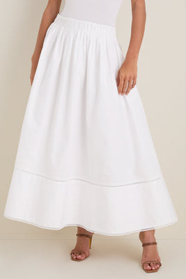 White Cotton Poplin Nicole Circle Skirt | Tuckernuck (US)