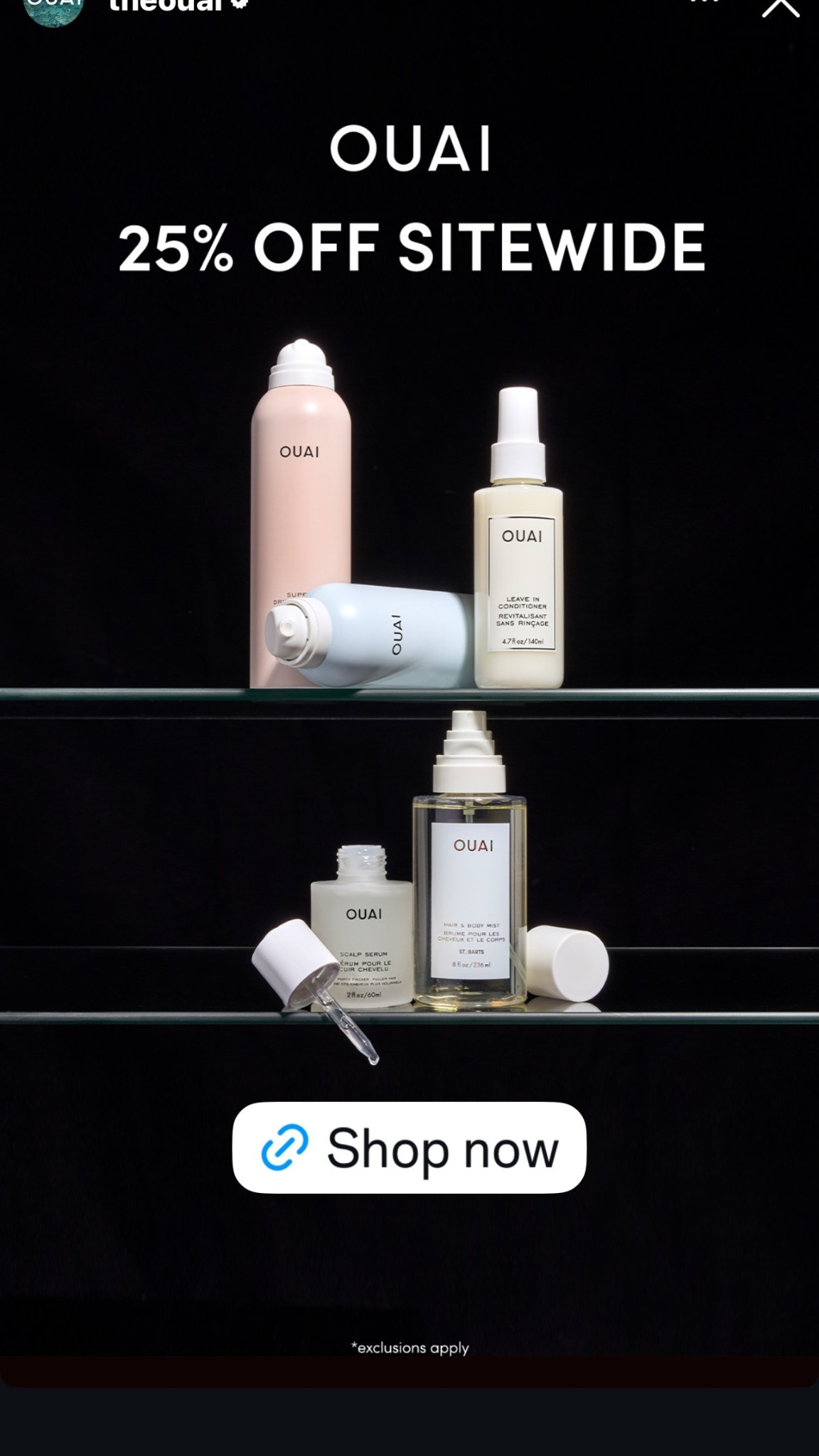 Shop Ouai 25% off sale 

#LTKHoliday #LTKSaleAlert #LTKGiftGuide