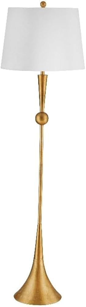 Bassett Mirror Company Gold Contemporary Fluted Metal Floor Lamp | Amazon (US)