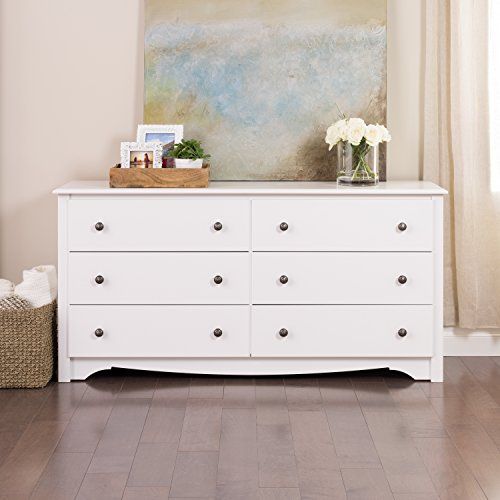 Prepac Monterey 6 Drawer Dresser, White | Amazon (US)