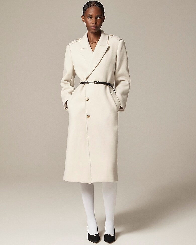 Wrap trench coat in Italian double-faced wool blend | J. Crew US