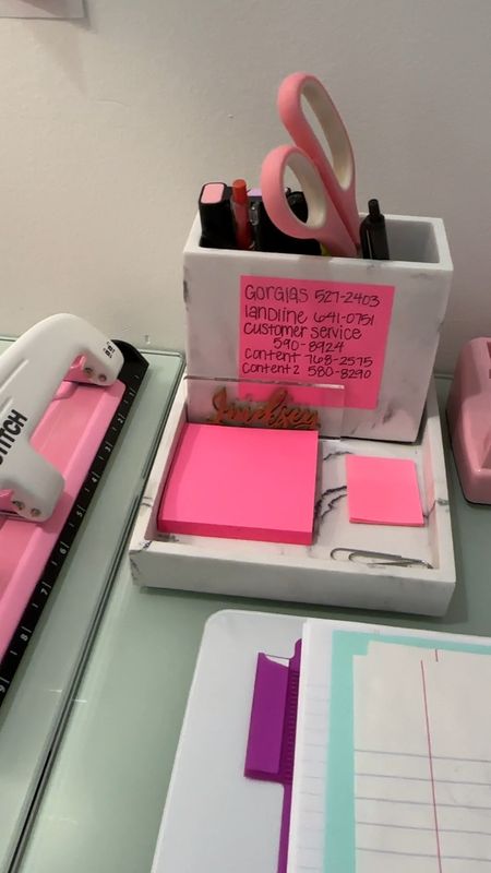 Pink office desk accessories 

#LTKworkwear #LTKhome #LTKfindsunder50