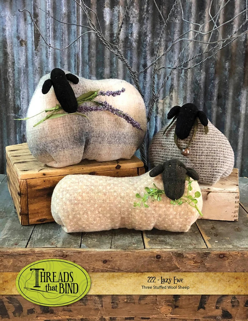 Lazy Ewe 3 Different Stuffed Wool Lamb/sheep Pattern From: | Etsy | Etsy (US)