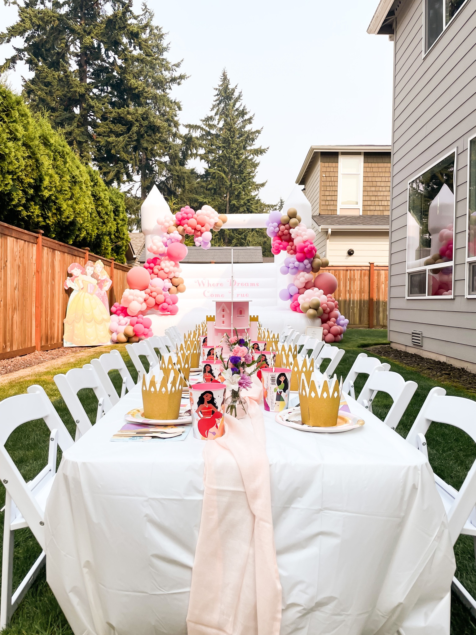 Princess party, Princess party essentials, Disney princess table setting for kids table, Disney princess plates and cups, crown bowls for snacks, castle cupcake holder, blush table runner 

#LTKkids #LTKparties