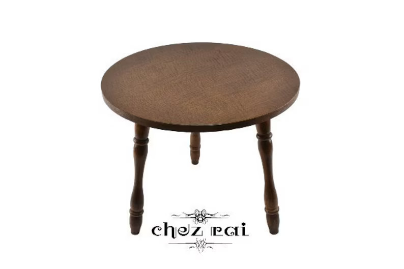 Vintage Wooden Round Turned Legged Table Side Coffee End Table - Etsy | Etsy (US)