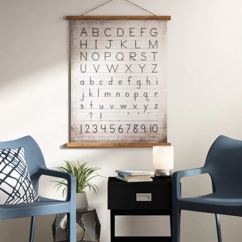 Holler Alphabet and Numbers Wood Scroll Banners | Wayfair North America