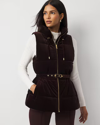 Velvet Puffer Vest | White House Black Market | White House Black Market