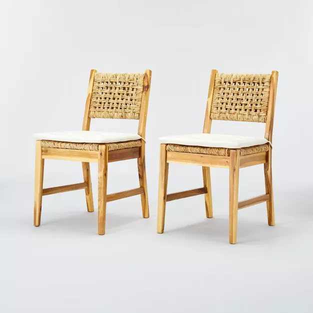 Threshold canton rattan discount and woven dining chair