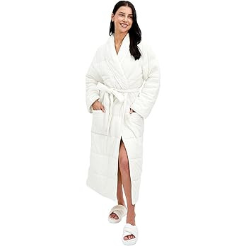 The Big Softy Quilted Luxury Robe For Women - Padded Hotel Spa Duvet Bathrobe - Jersey Cotton Lon... | Amazon (US)