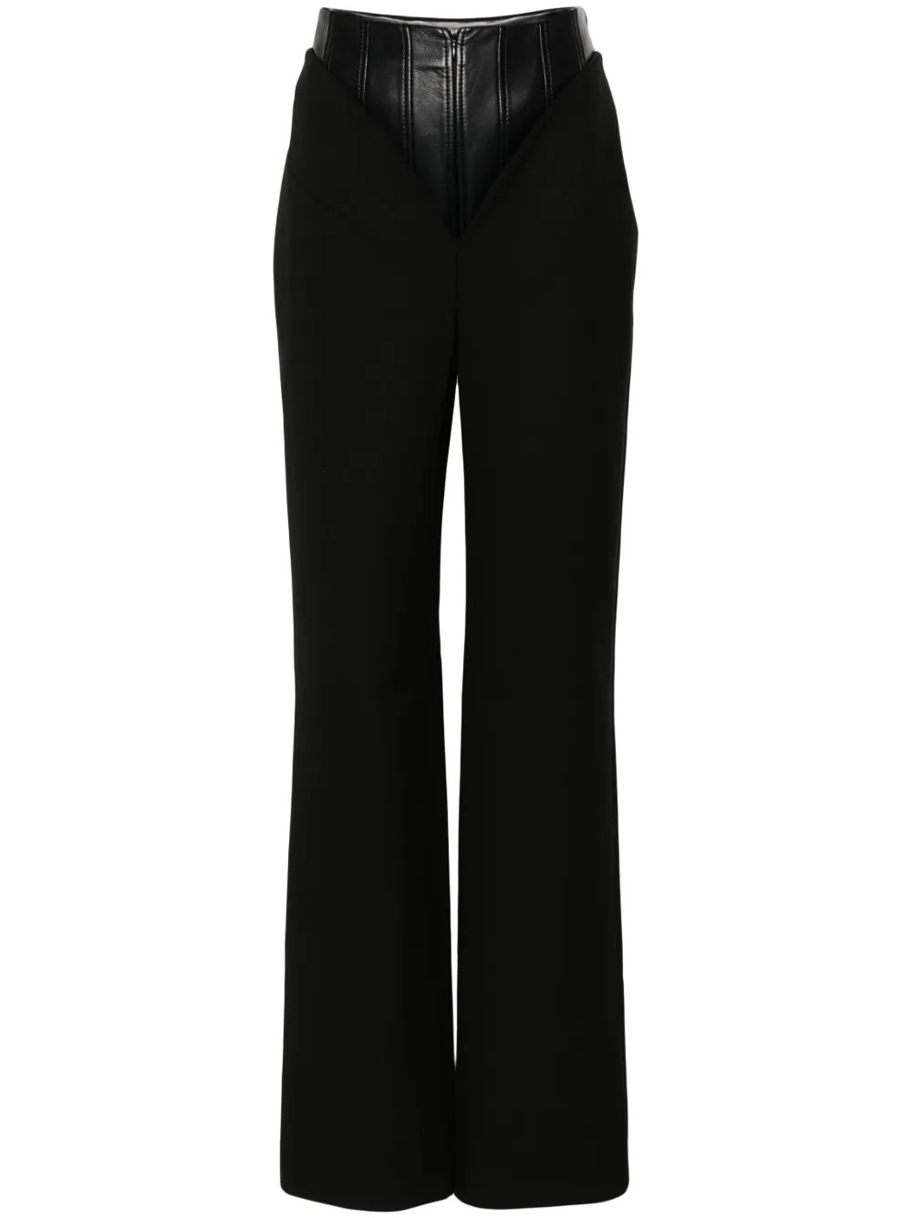 Aleksandre Akhalkatsishvili corset-detail wide-leg Trousers - Farfetch | Farfetch Global