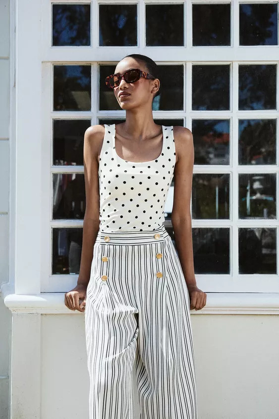 WIDE STRAP POLYAMIDE T-SHIRT | Zara UK